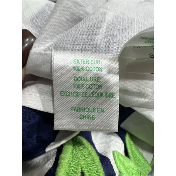 Lilly Pulitzer Delia Shift Dress Bright Navy Johnny B Applied Lace Front Size 6 - Picture 12 of 16